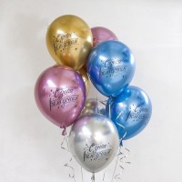 Гелиевые шары хром "С Днём рождения"